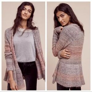 𝅺KNITTED and knotted peplum ombré sweater